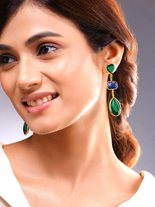 Bold Colour Play Statement Dangler Earrings