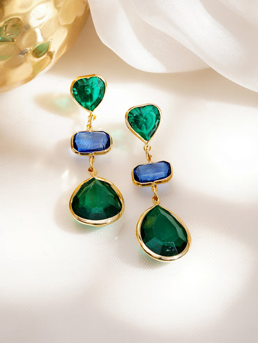 Bold Colour Play Statement Dangler Earrings