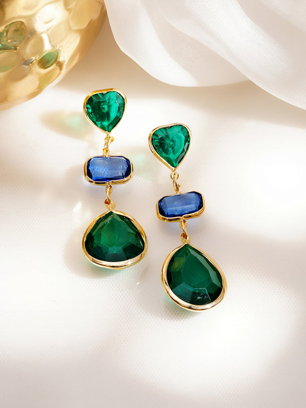 Bold Colour Play Statement Dangler Earrings