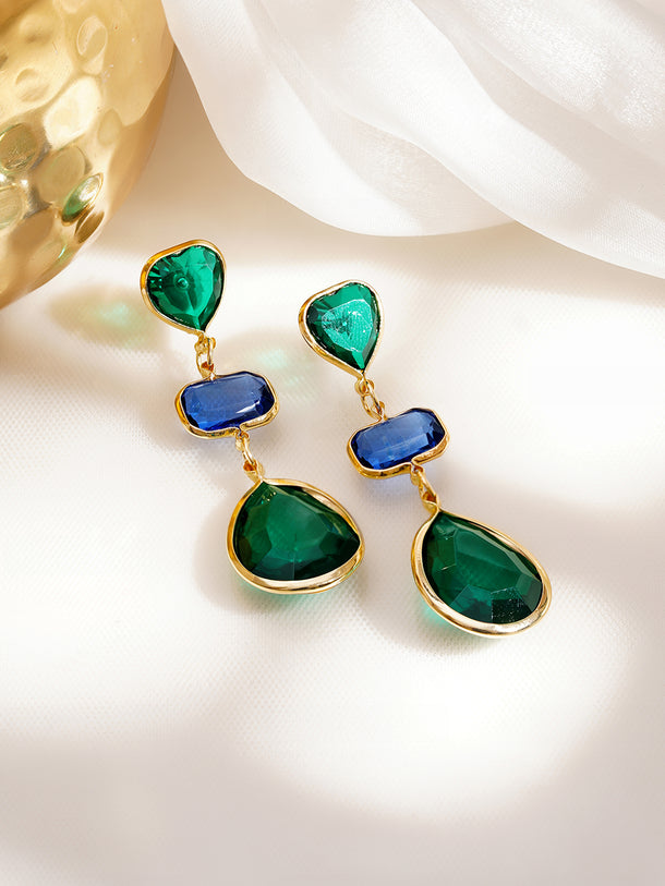 Bold Colour Play Statement Dangler Earrings
