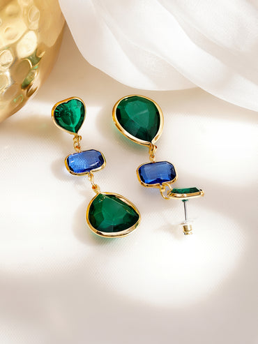 Bold Colour Play Statement Dangler Earrings
