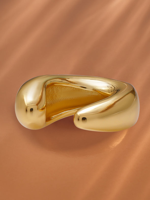 Stainless Steel Gold Bold Statement Ear Cuff