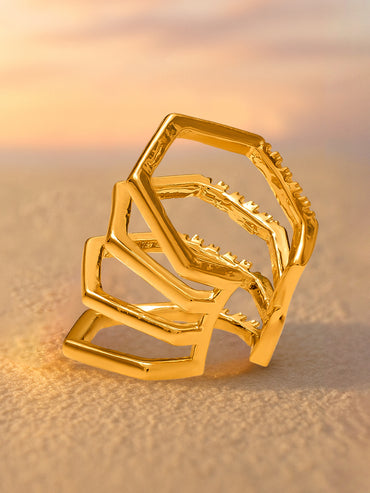 Evening Sparkle Stainless Steel Ear Cuff