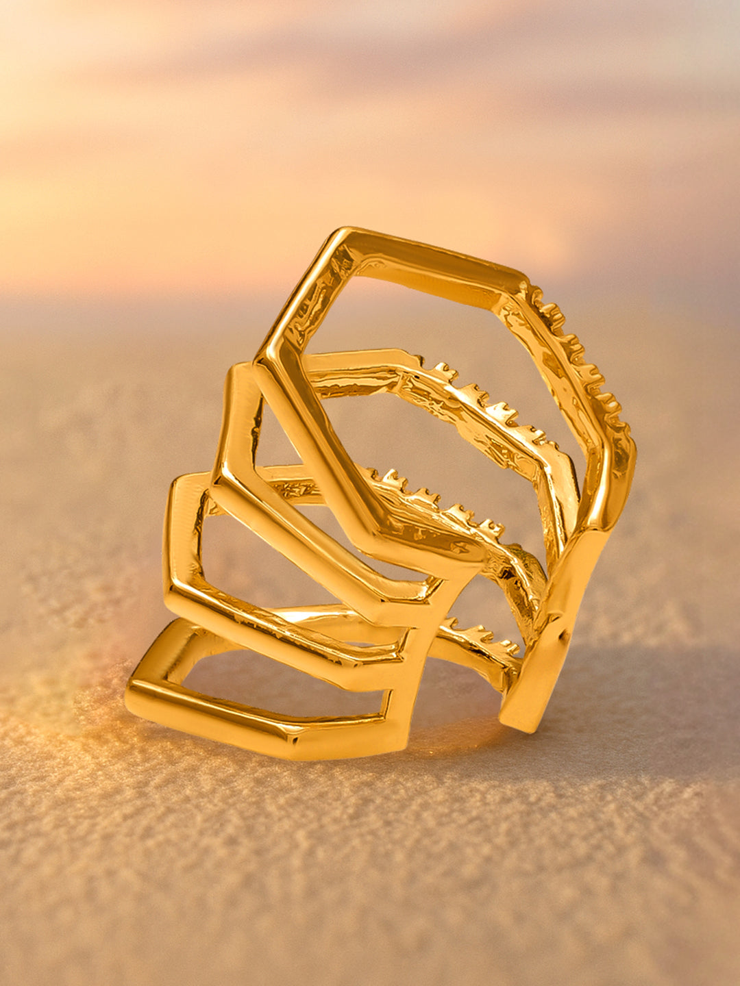 Evening Sparkle Stainless Steel Ear Cuff