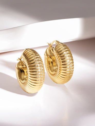 Bold as the Golden Sun Hoops