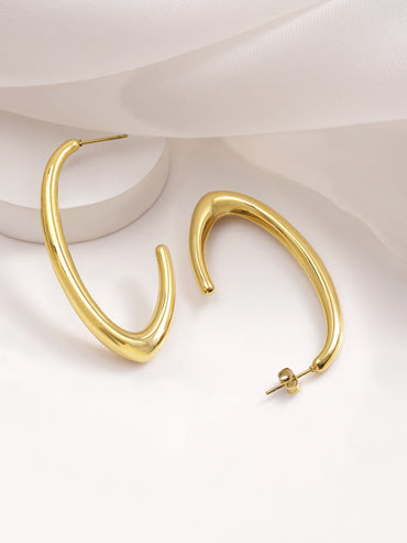 Sunlit Arc Demi-Fine Hoops