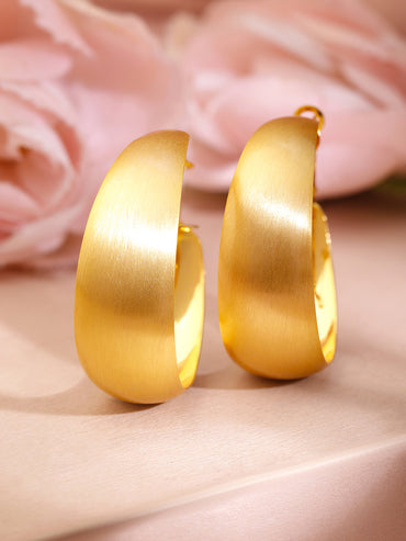 Bold Chic Gold Plated Hoops