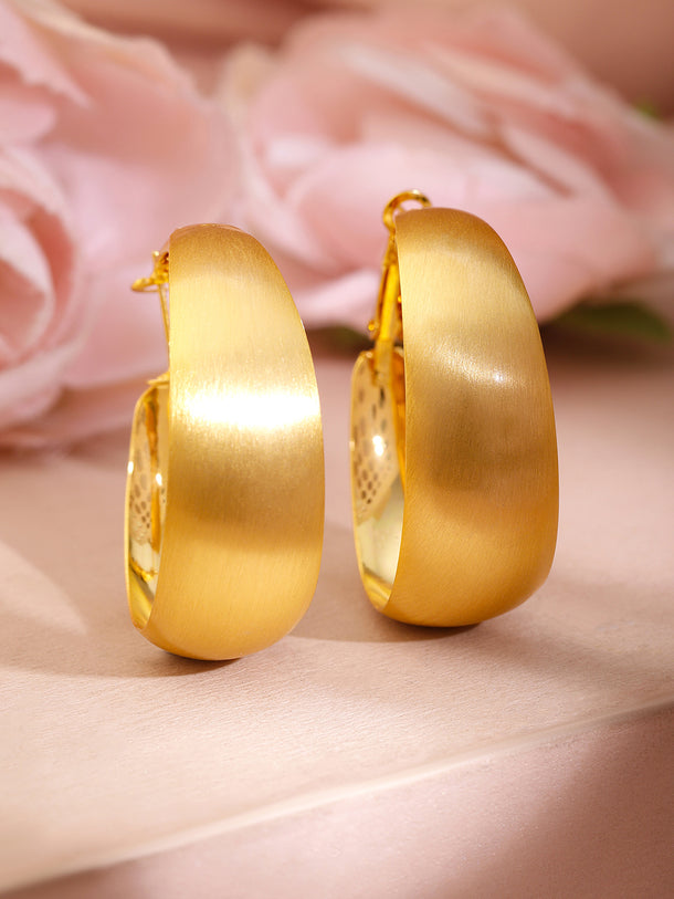 Bold Chic Gold Plated Hoops