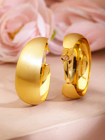 Bold Chic Gold Plated Hoops