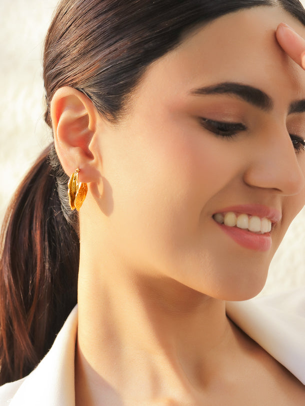 Gold Toned Hoop Earrings