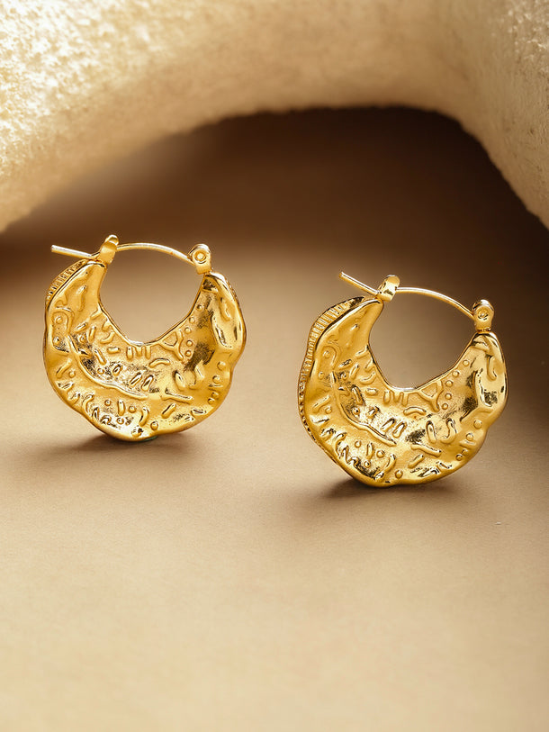Gold Toned Hoop Earrings