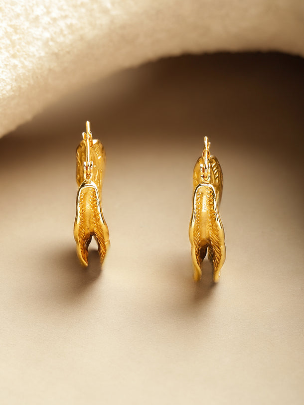 Gold Toned Hoop Earrings