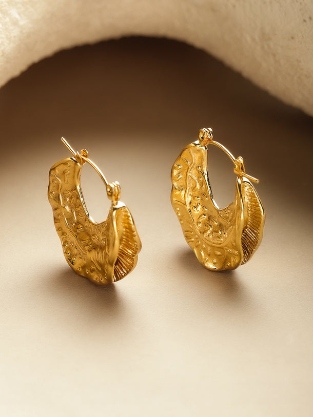 Gold Toned Hoop Earrings