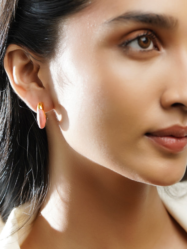 Pinky Blush Hoop Earrings