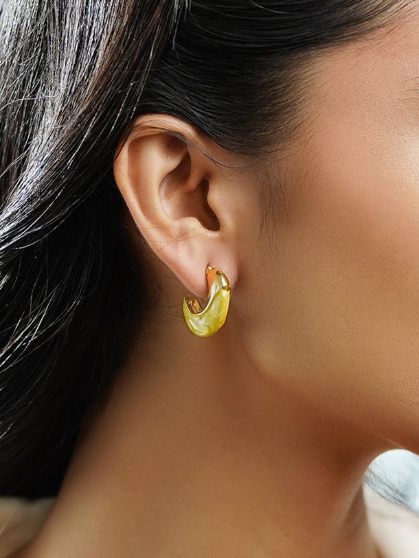 Lemony Light Hoop Earrings
