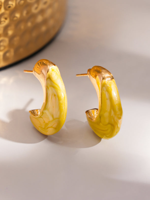 Lemony Light Hoop Earrings