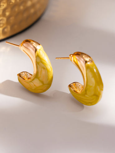 Lemony Light Hoop Earrings
