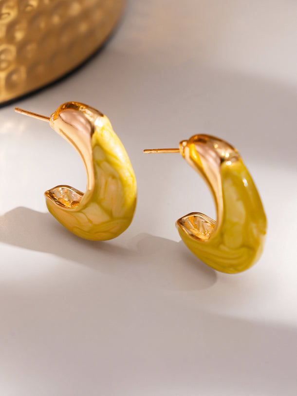Lemony Light Hoop Earrings