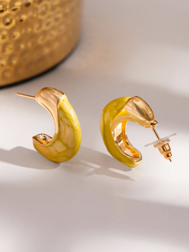 Lemony Light Hoop Earrings