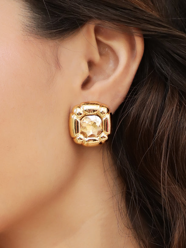 Opulent Shine Gold Studs