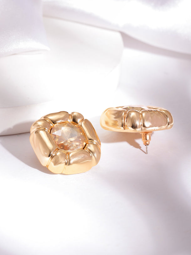 Opulent Shine Gold Studs