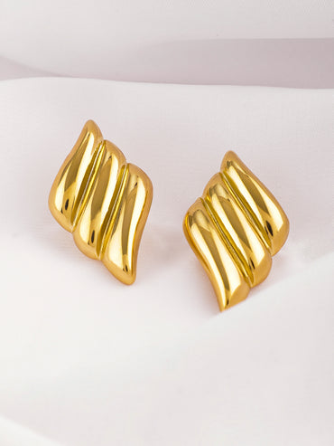 Bold Layers Gold Plated Studs