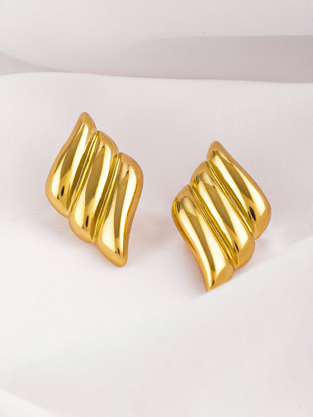 Bold Layers Gold Plated Studs