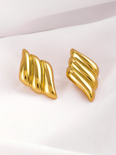 Bold Layers Gold Plated Studs