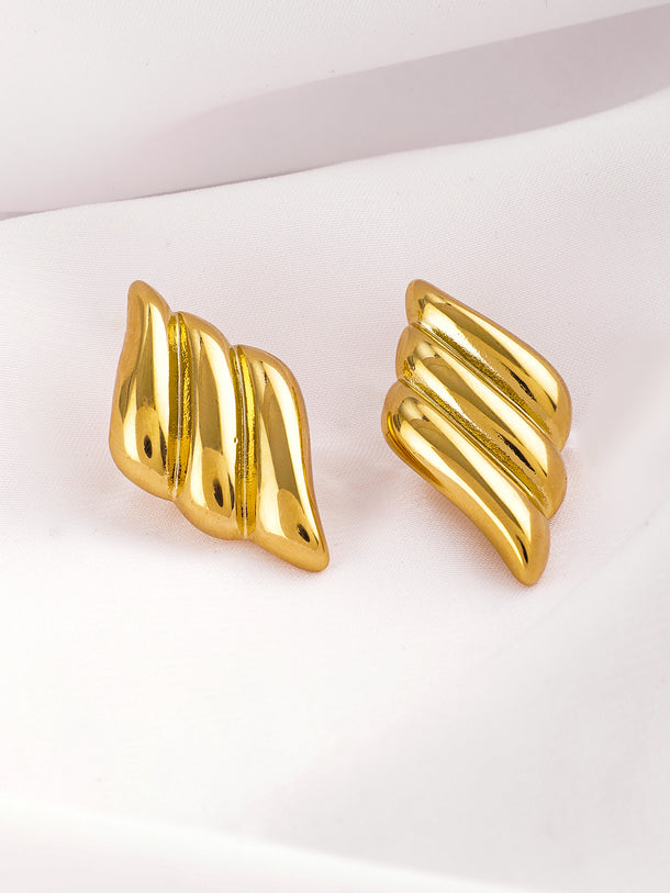 Bold Layers Gold Plated Studs
