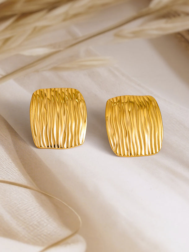 Golden Stud Earrings
