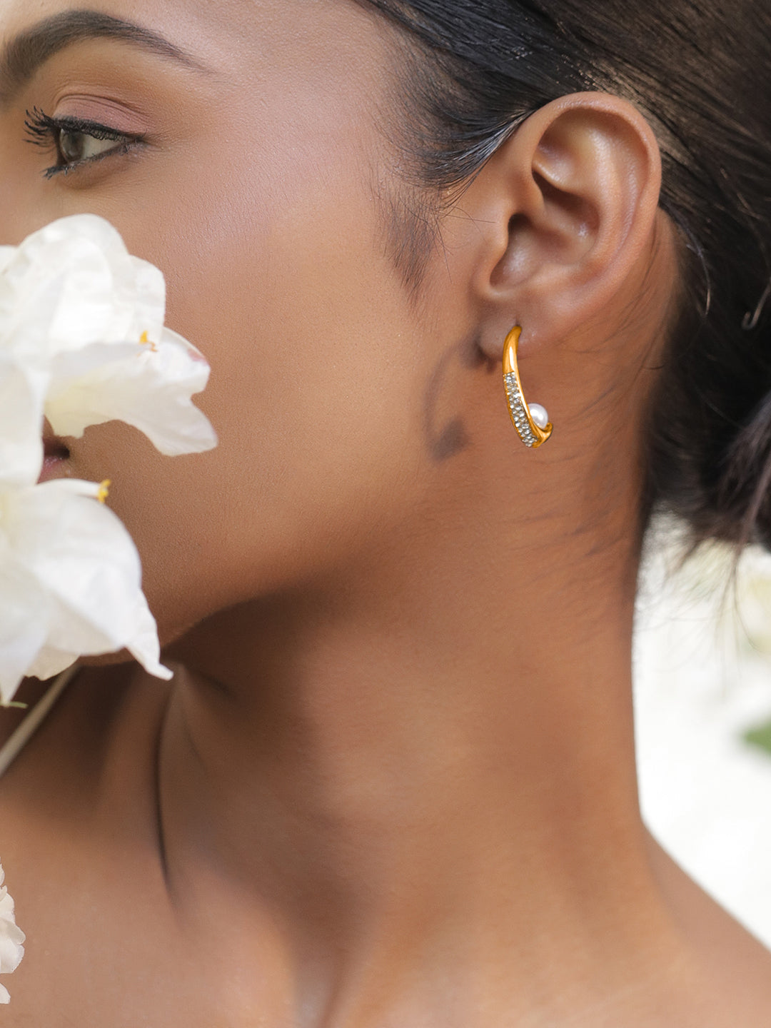 Everyday Glam Pearl Hoops