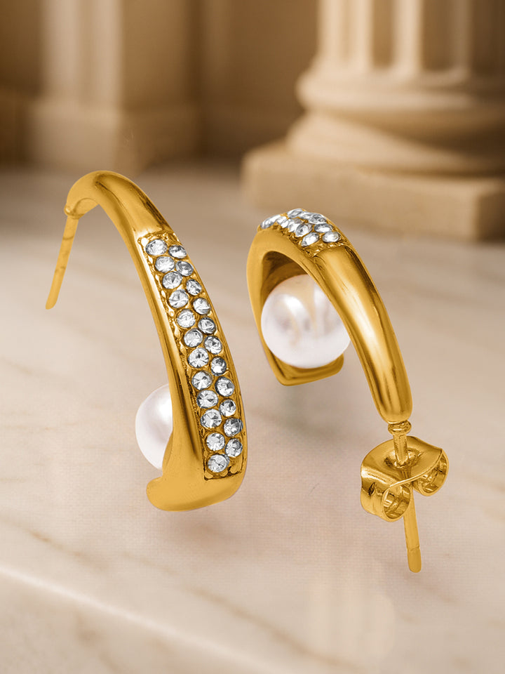 Everyday Glam Pearl Hoops