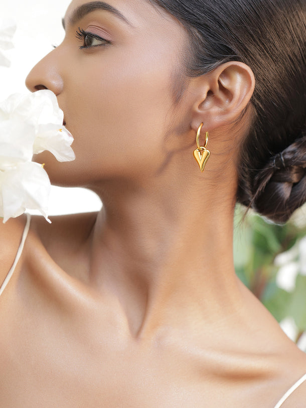 Hanging Triangles Hoop Earrings