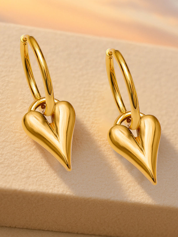 Hanging Triangles Hoop Earrings