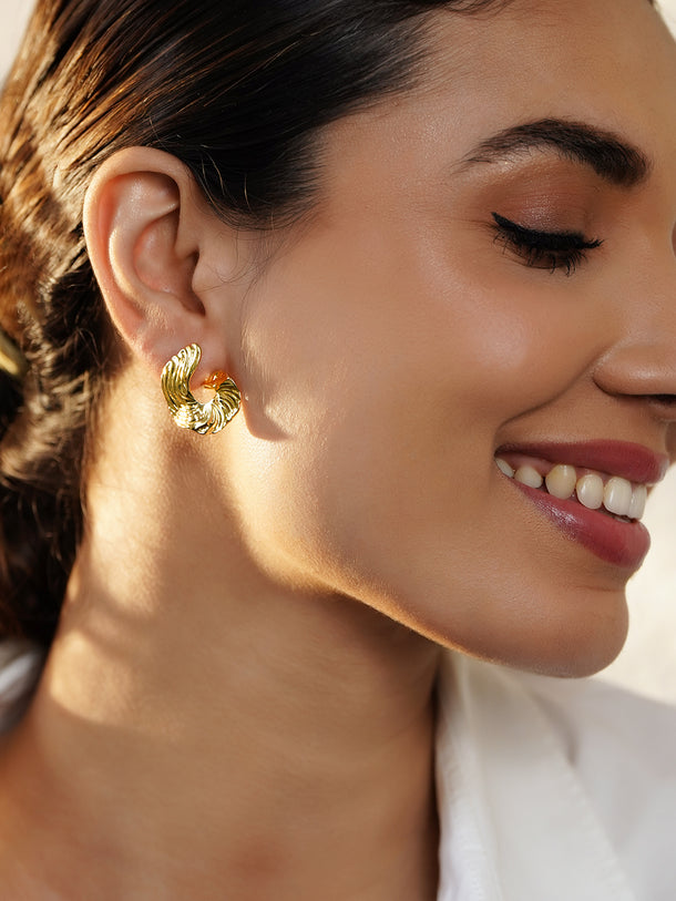 Gold Toned Stud Earrings