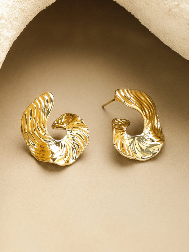 Gold Toned Stud Earrings