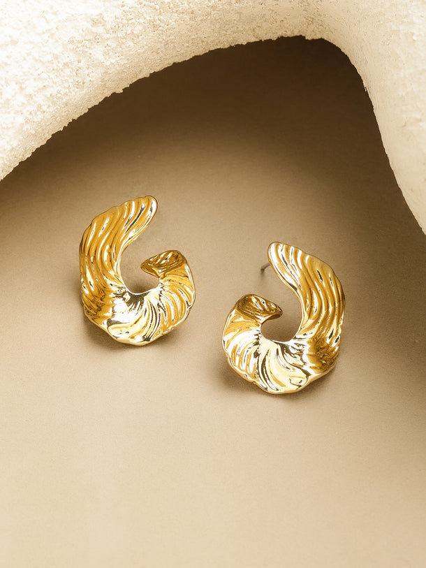 Gold Toned Stud Earrings