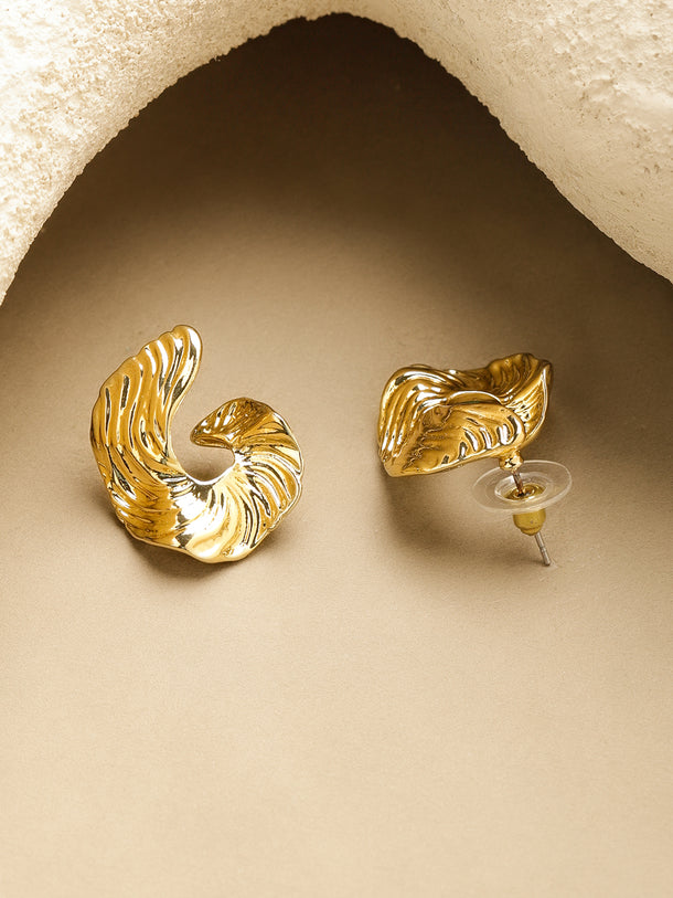 Gold Toned Stud Earrings