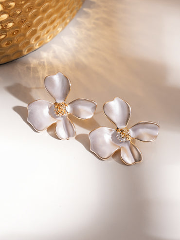 Floral Petal Stud Earrings