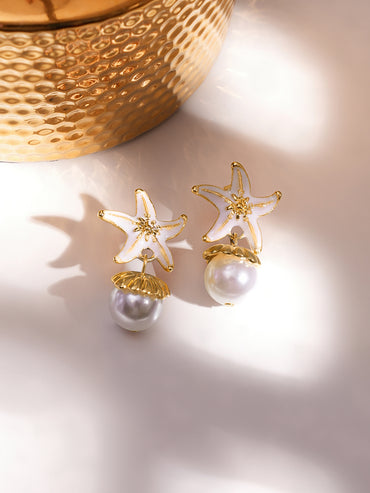 Coastal Charm Starfish Pearl Drops
