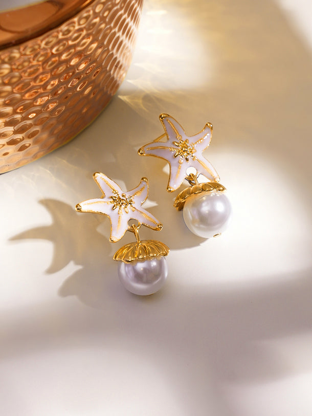Coastal Charm Starfish Pearl Drops
