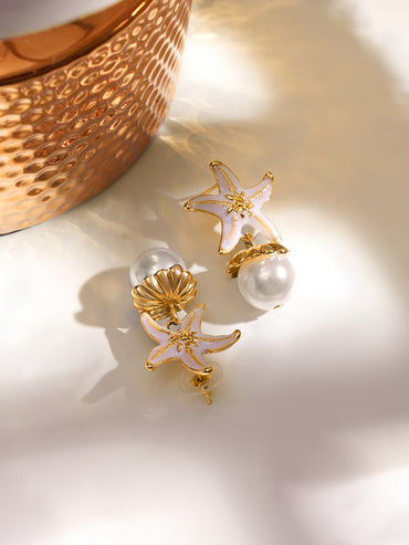 Coastal Charm Starfish Pearl Drops