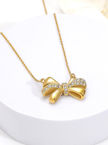 Sparkly Elegant Bow Necklace