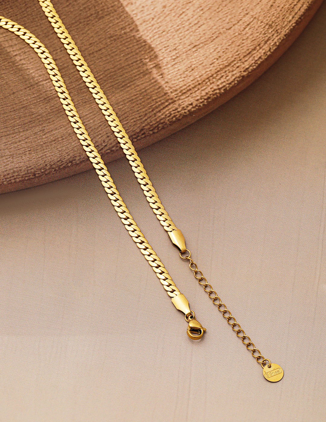 Vibrant Green Stone Stainless Steel Necklace Chain