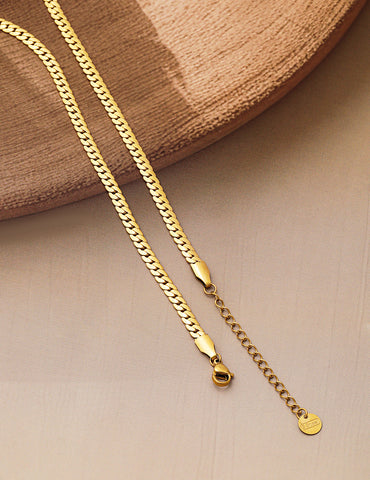 Vibrant Green Stone Stainless Steel Necklace Chain