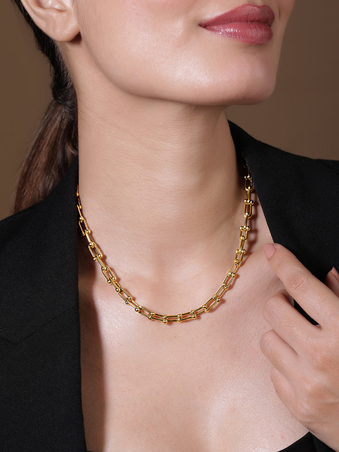 Luxe Bold Chain Gold Plated Necklace