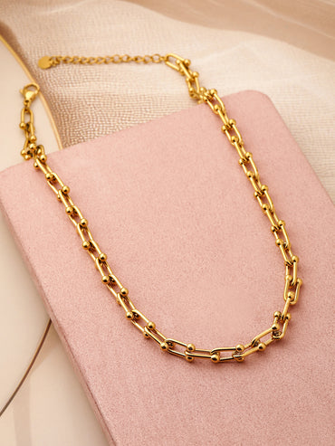 Luxe Bold Chain Gold Plated Necklace