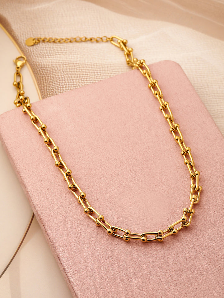 Luxe Bold Chain Gold Plated Necklace