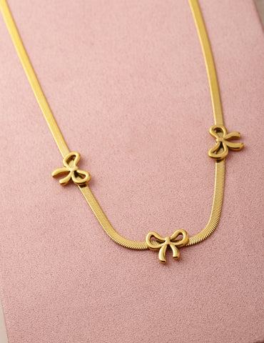 Luminous Bows Stainless Steel Necklace Chain