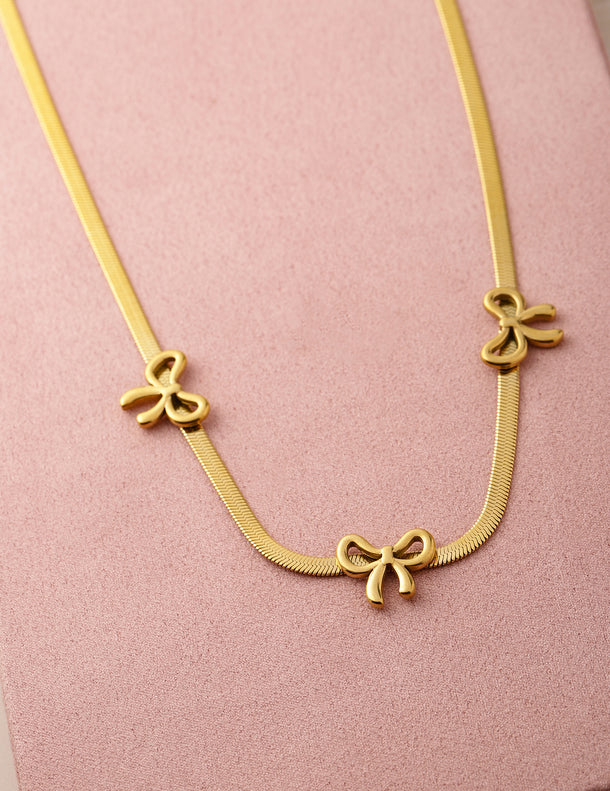 Luminous Bows Stainless Steel Necklace Chain